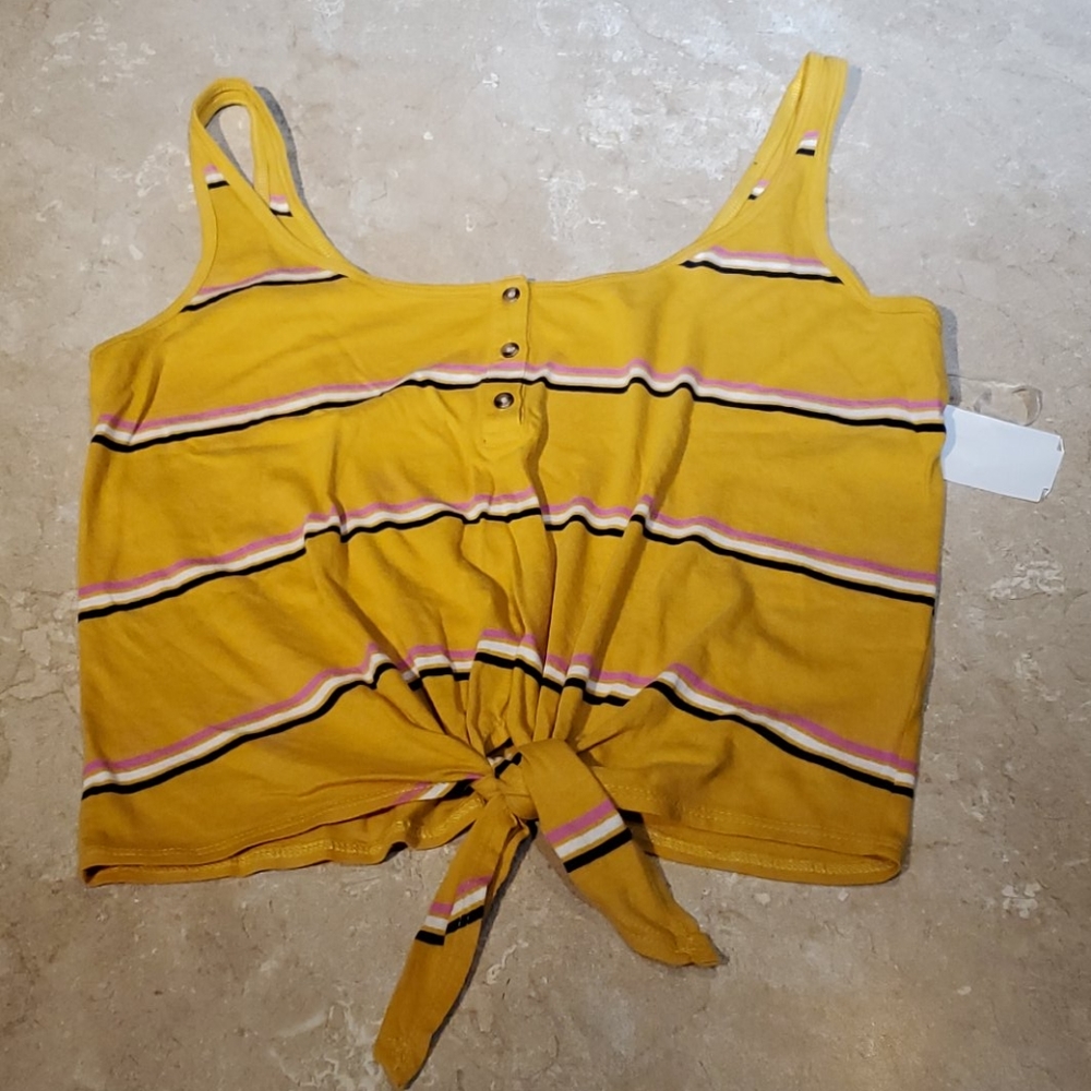Abound Gold Tie Waist Tank Top M